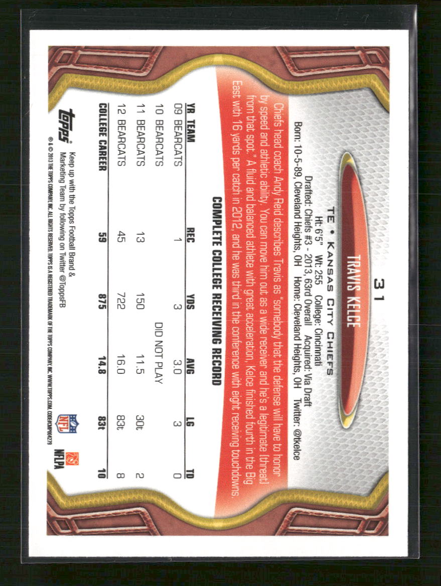 Travis Kelce 2013 Topps #31