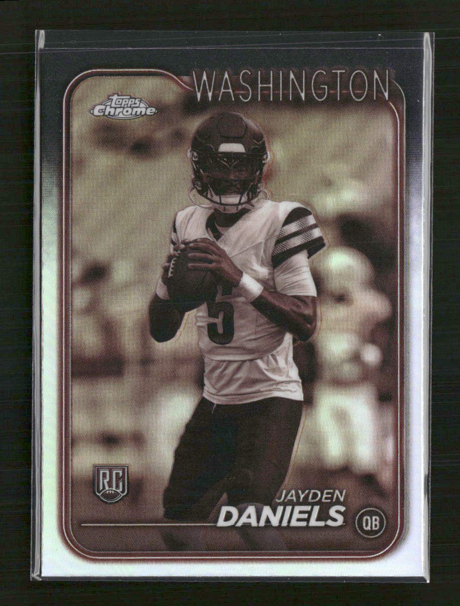 Jayden Daniels 2024 Topps Chrome #201 Sepia Refractor