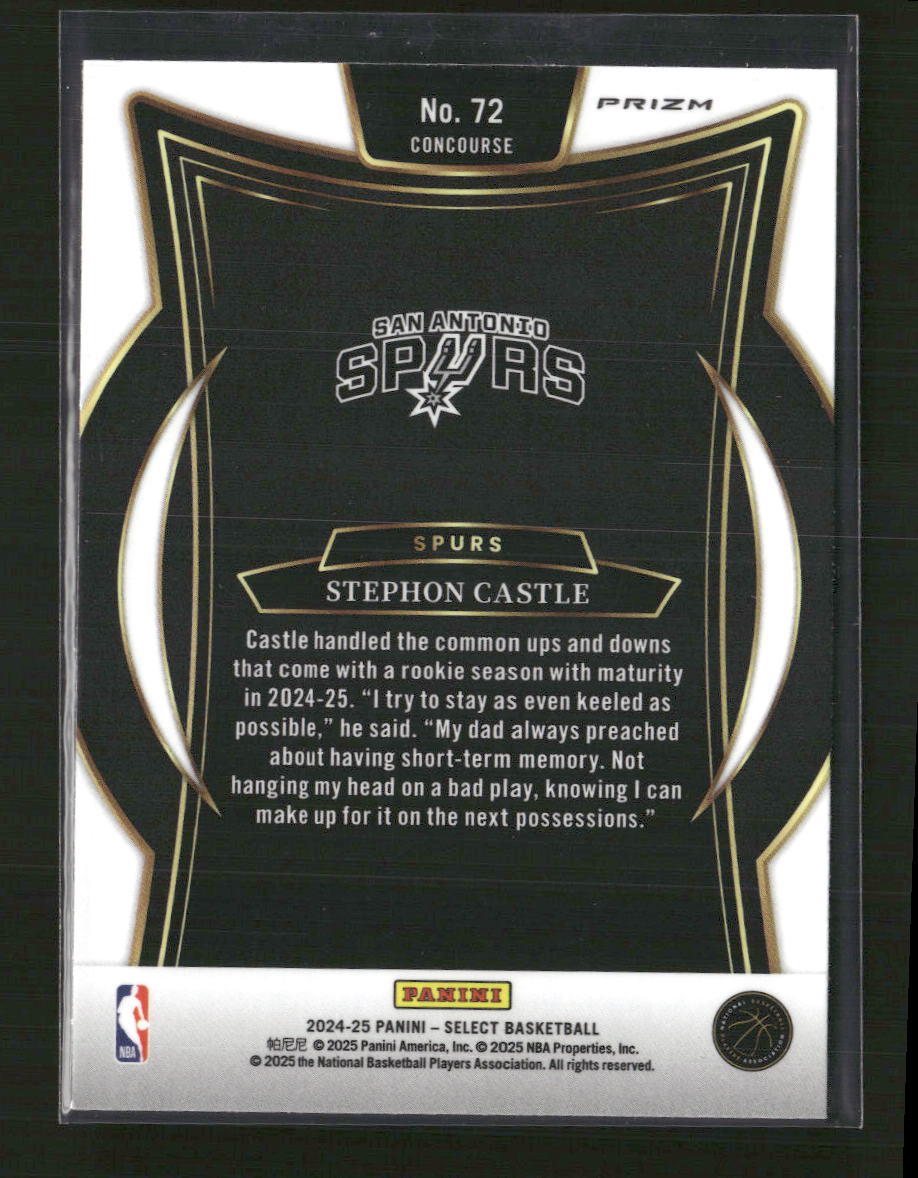 Stephon Castle 2024-25 Panini Select #72