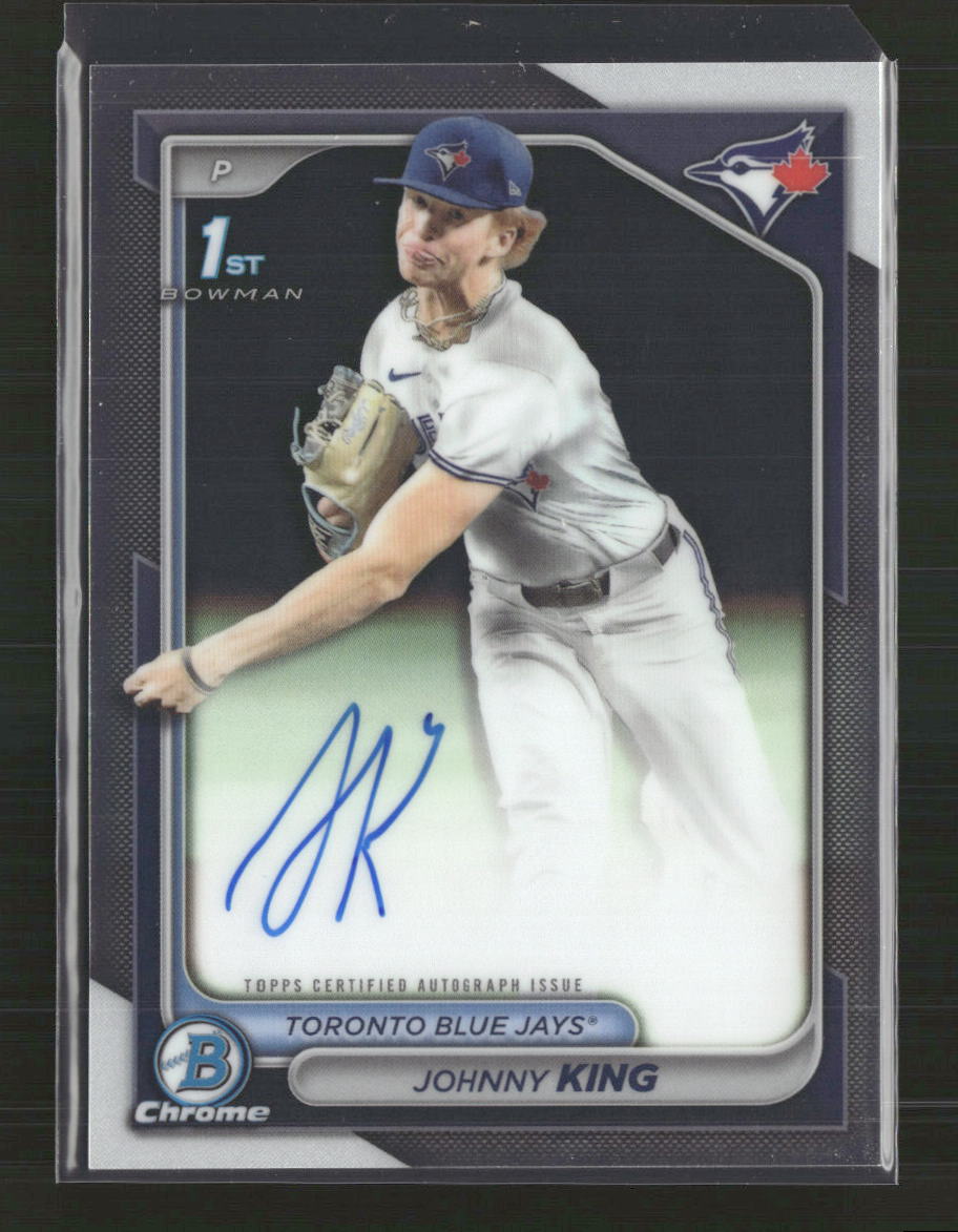 Johnny King 2024 Bowman Draft #CPA-JKI Chrome Prospect Autographs Refractor