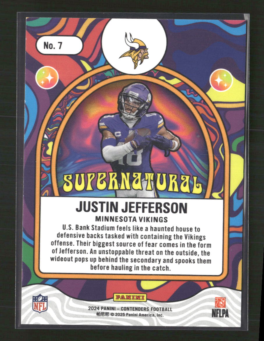 Justin Jefferson 2024 Panini Contenders #7 Supernatural