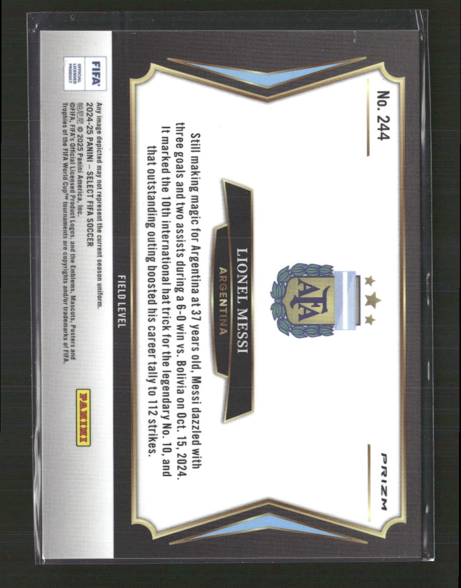 Lionel Messi 2024-25 Panini Select FIFA #244 Silver