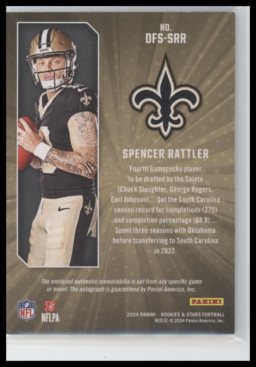 Spencer Rattler 2024 Panini Rookies & Stars #DFS-SRR Dress for Success #/99