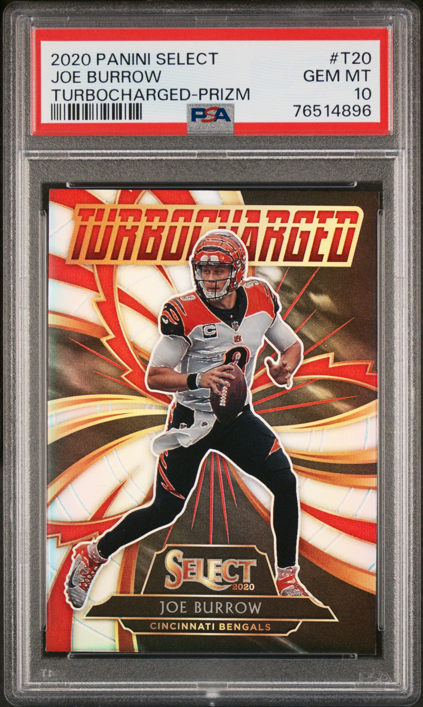 Joe Burrow 2020 Panini Select Turbocharged #T20 Turbocharged-Prizm PSA 10