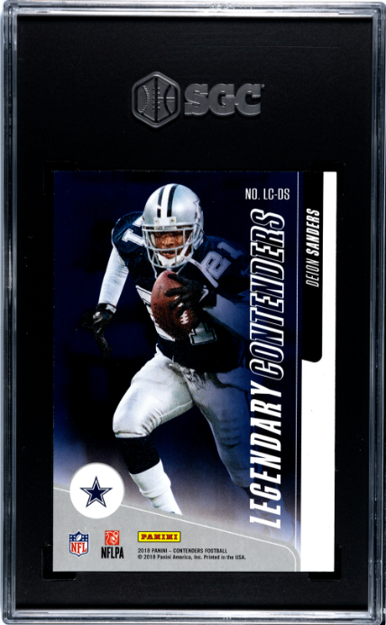Deion Sanders 2018 Panini Contenders #LC-DS Legendary Contenders Silver SGC 9.5