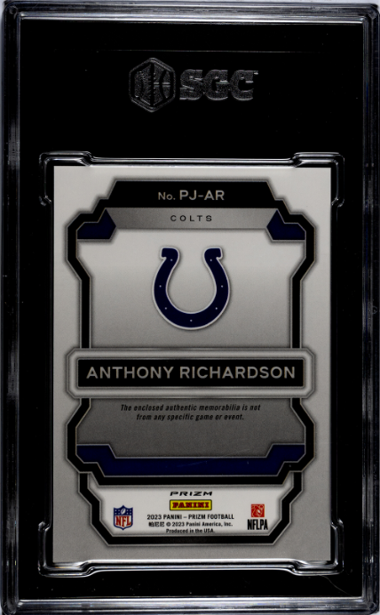 Anthony Richardson 2023 Panini Prizm #PJ-AR Premier Jerseys Neon SGC 9.5
