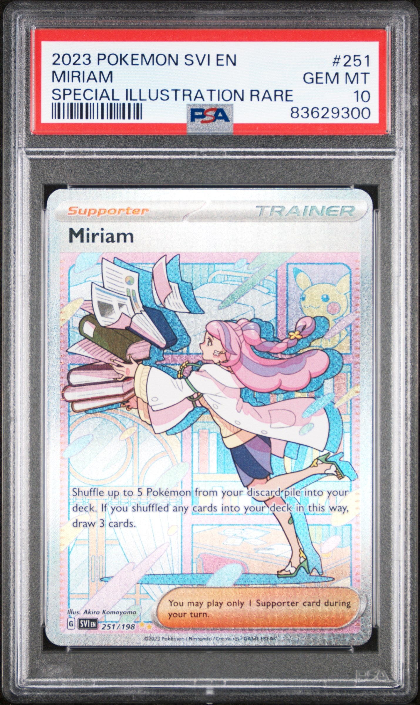Pokemon Scarlet & Violet #251 Miriam Special Illustration Rare PSA 10