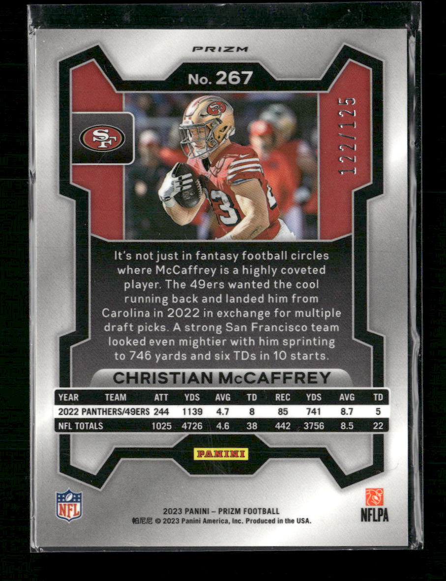 Christian McCaffrey 2023 Panini Prizm #267 Pink