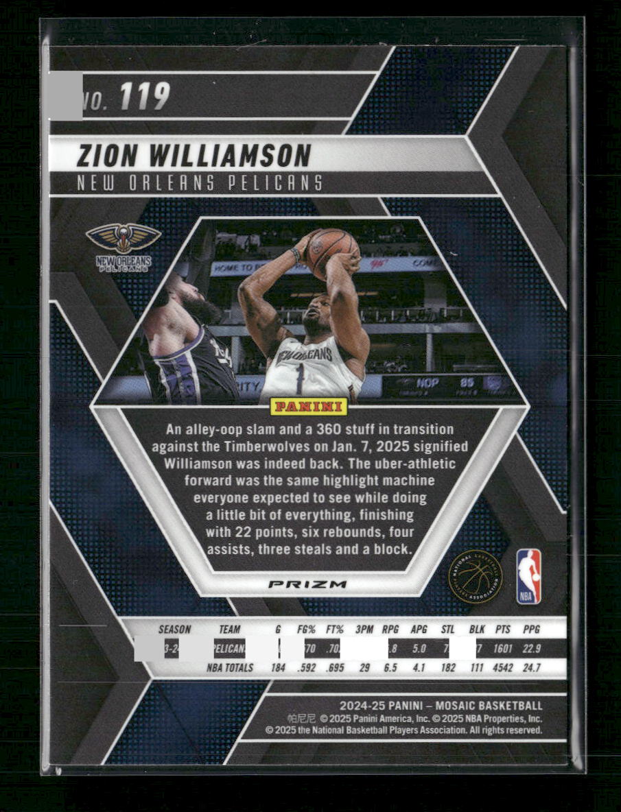 Zion Williamson 2024-25 Panini Genesis Mosaic #119