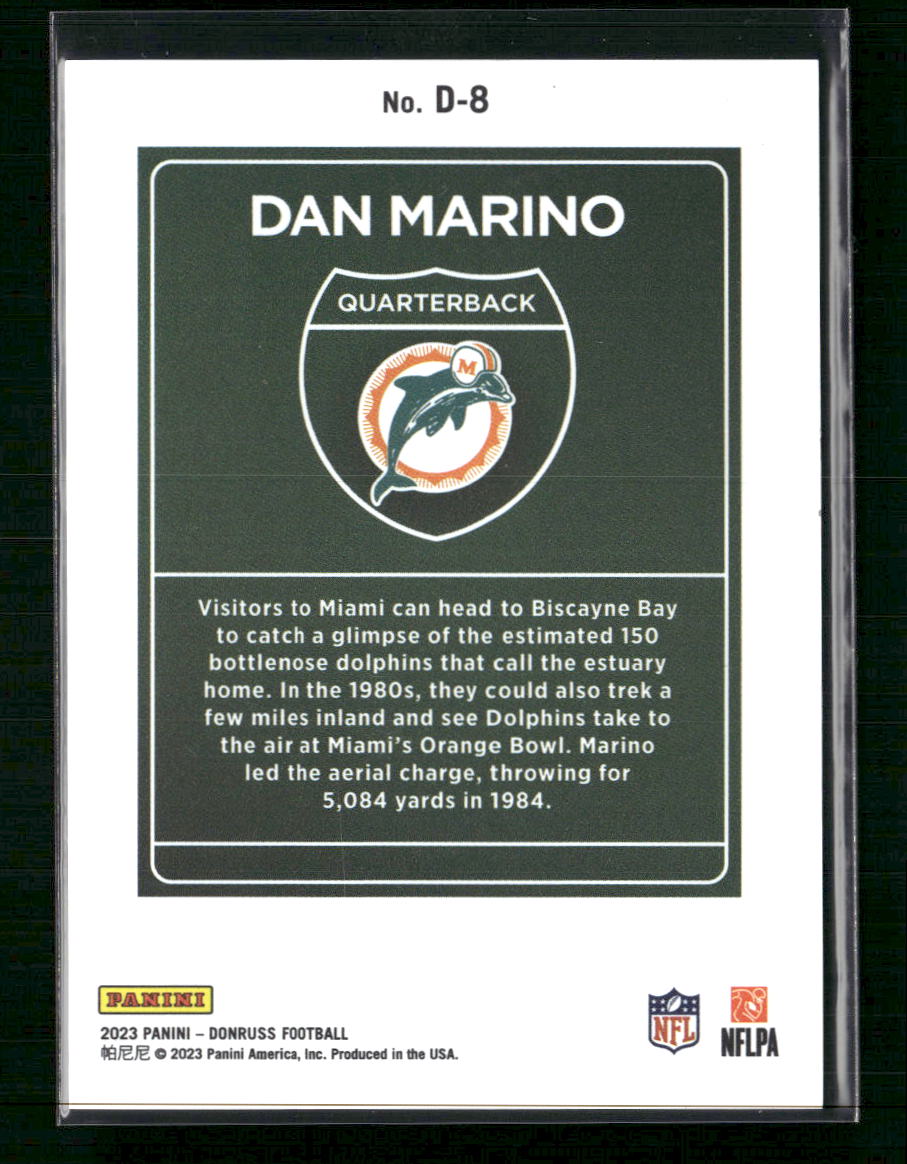 Dan Marino 2023 Donruss #D-8 Downtown!