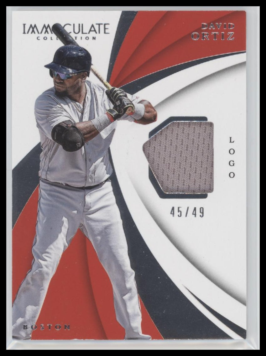 David Ortiz 2018 Panini Immaculate Collection #IS-DO Immaculate Swatches #/49