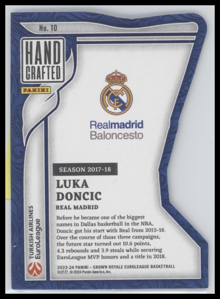 Luka Doncic 2023-24 Panini Crown Royale #10 Pillars of the Game #/99