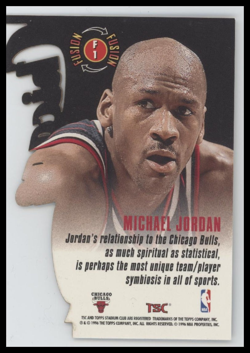 Michael Jordan 1996-97 Stadium Club #F1 Member's Only Fusion