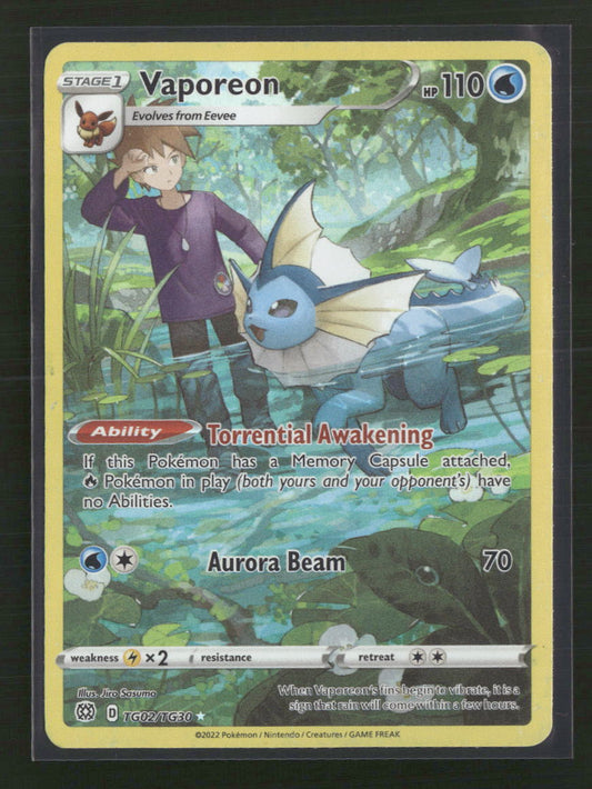 Vaporeon SWSH09: Brilliant Stars Trainer Gallery #TG02/TG30