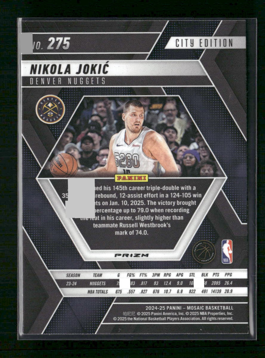 Nikola Jokic 2024-25 Panini Mosaic #275 Genesis Mosaic