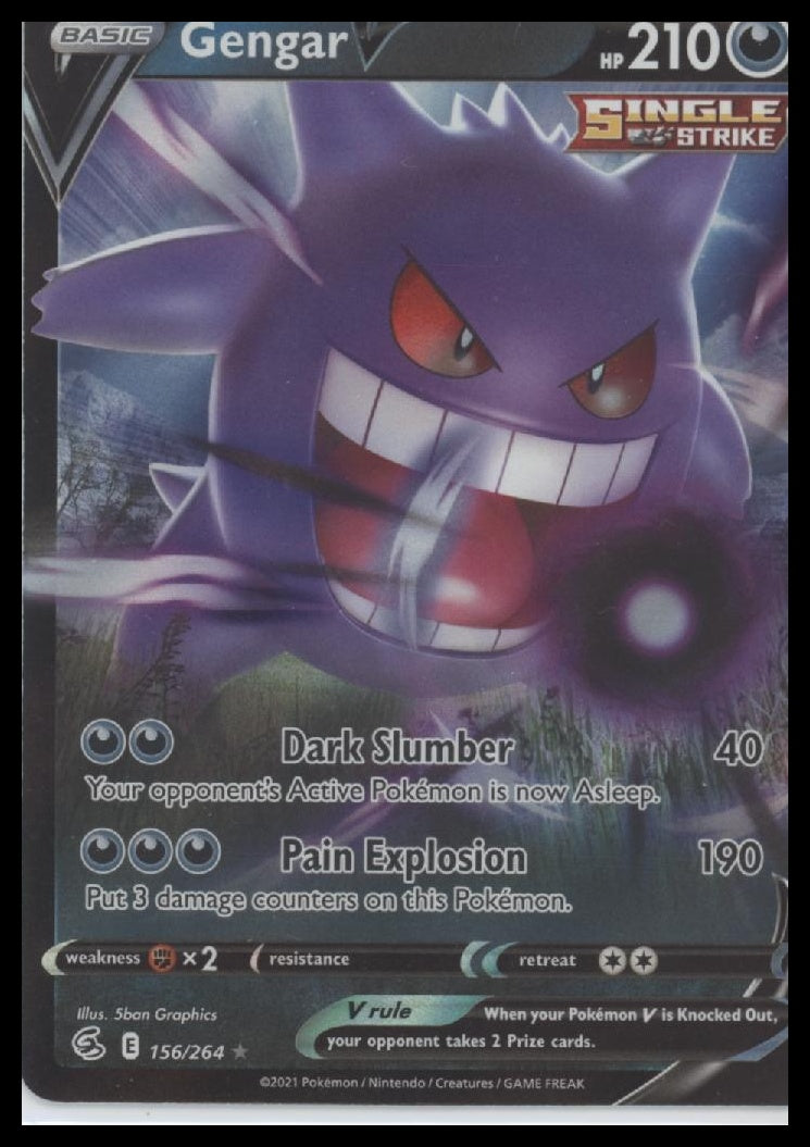 Gengar V SWSH08: Fusion Strike #156/264