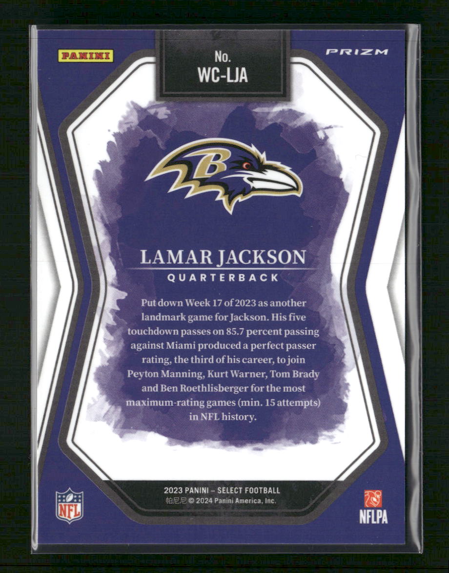 Lamar Jackson 2023 Panini Select #WC-LJA