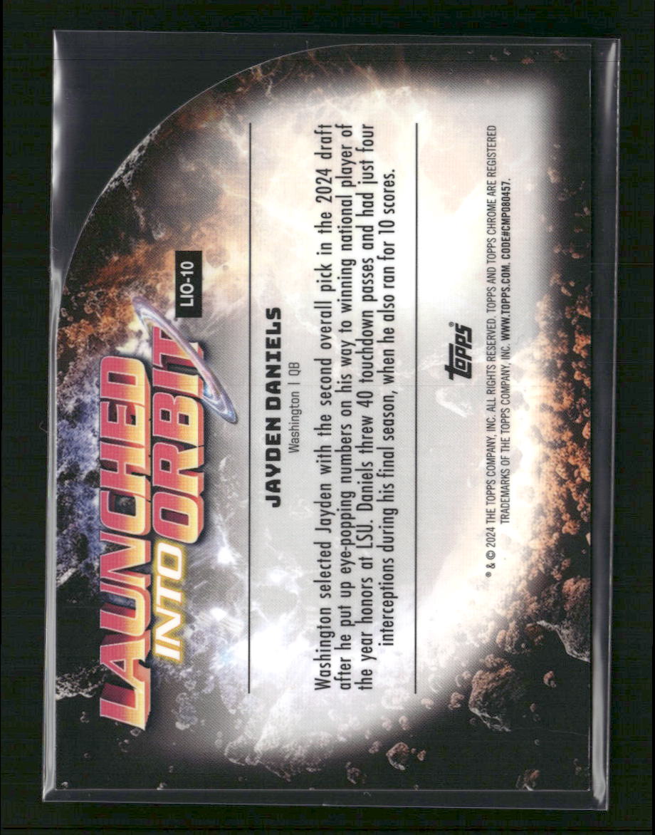Jayden Daniels 2024 Topps Chrome Cosmic #LIO-10 Launched Into Orbit