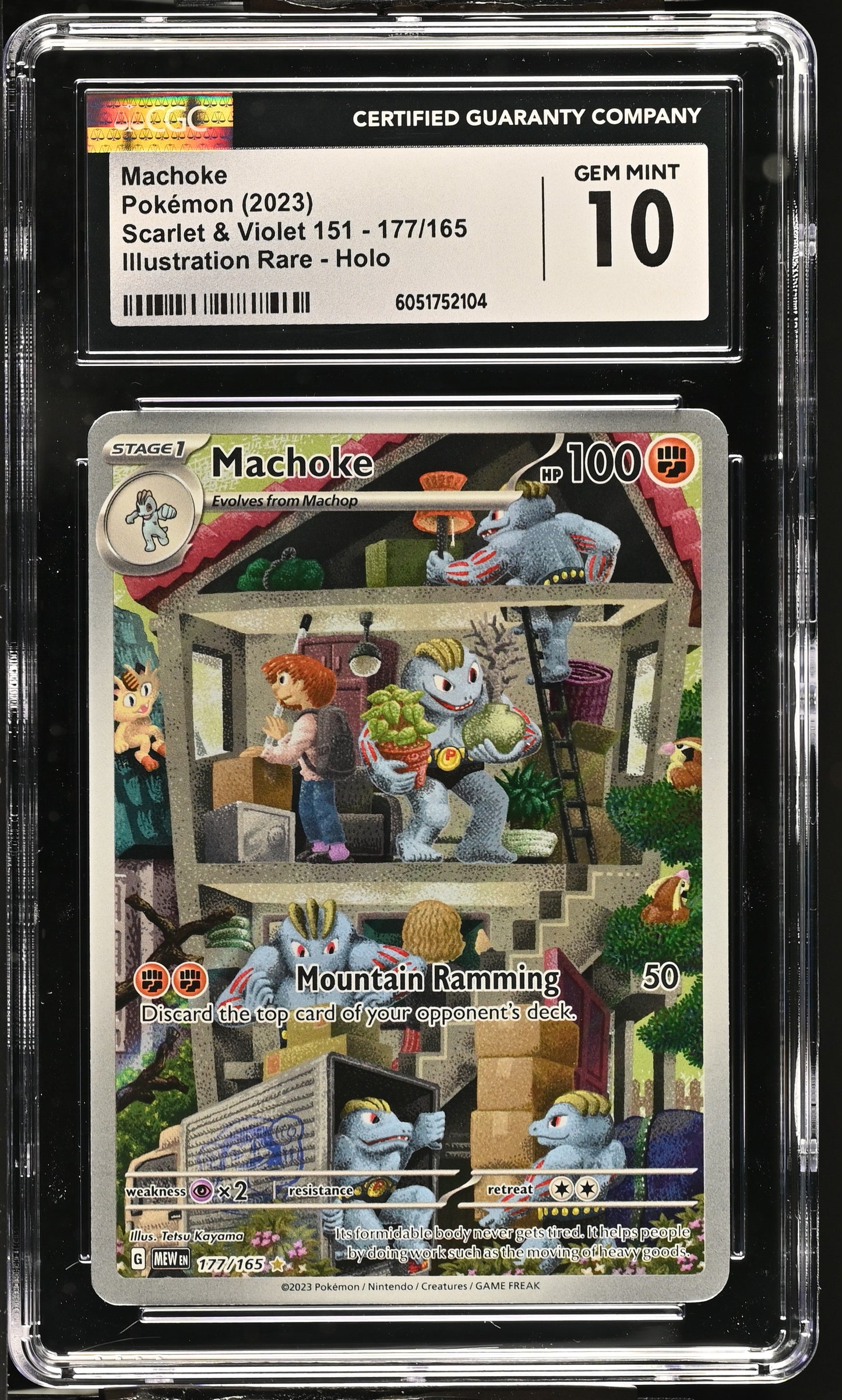 Machoke 2023 Scarlet & Violet 151 #177/165 CGC 10