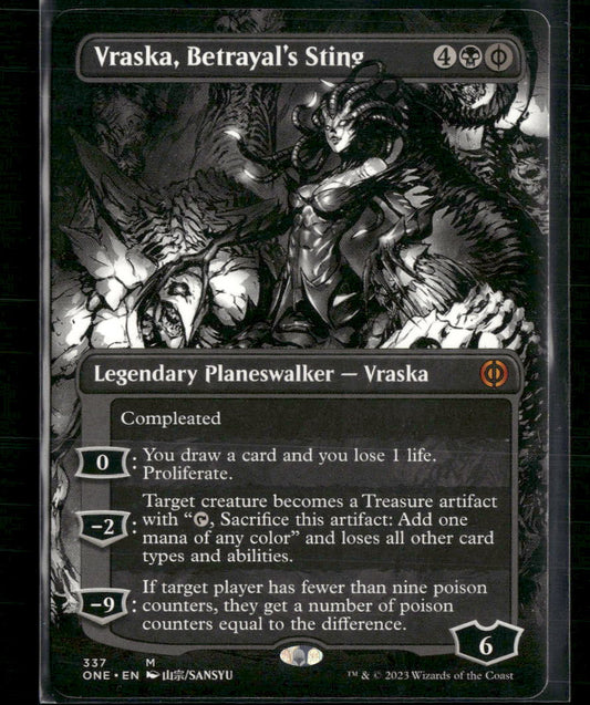 Vraska, Betrayal's Sting (Borderless) Phyrexia: All Will Be One #337