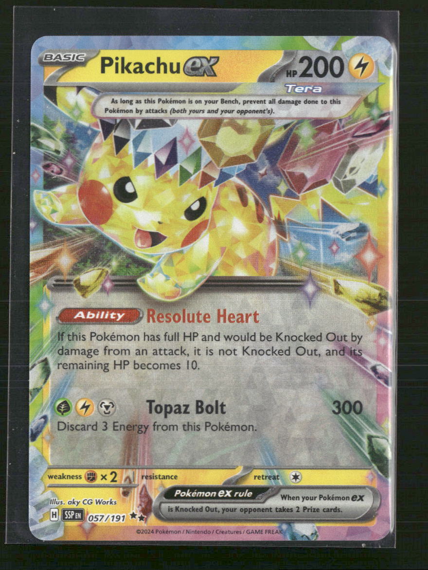 Pikachu ex SV08: Surging Sparks #057/191