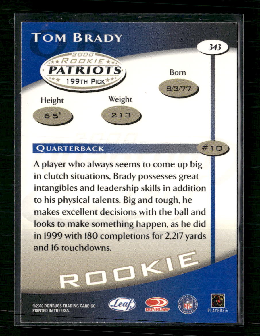 Tom Brady 2000 Quantum Leaf #343