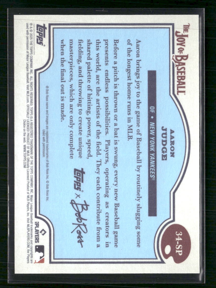 Aaron Judge 2025 Topps x Bob Ross: The Joy of Baseball #34-SP