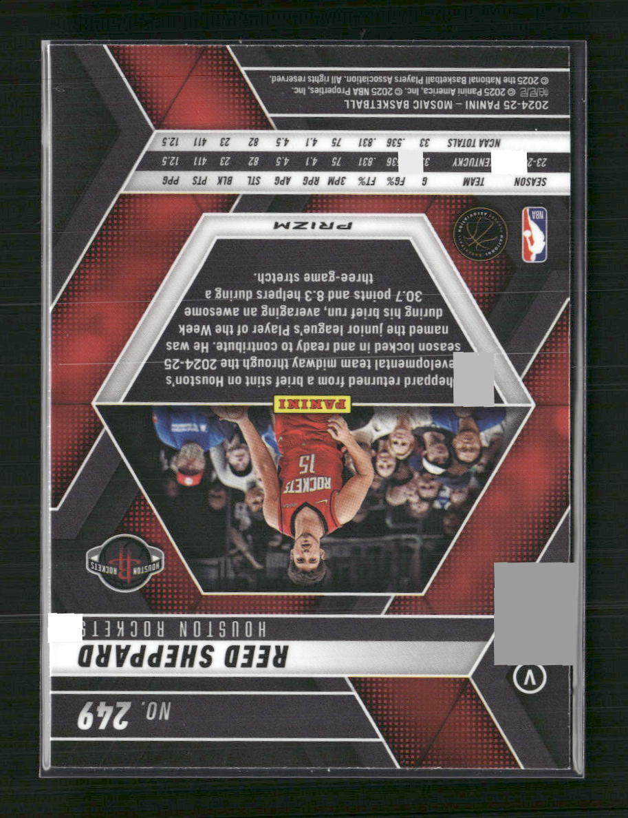 Reed Sheppard 2024-25 Panini Mosaic - Disco Prizm #249