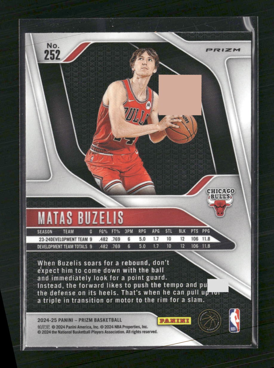 Matas Buzelis 2024-25 Panini Prizm #252 Prizms Silver