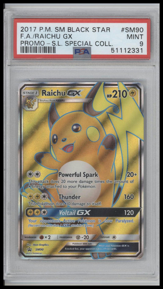 Raichu Gx 2017 Pokemon Black Star Promo #SM90 Promo Special Coll. PSA 9