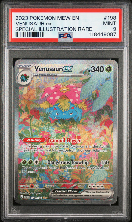 Venusaur Ex 2023 Pokemon Mew En-151 #198 Special Illustration Rare PSA 9
