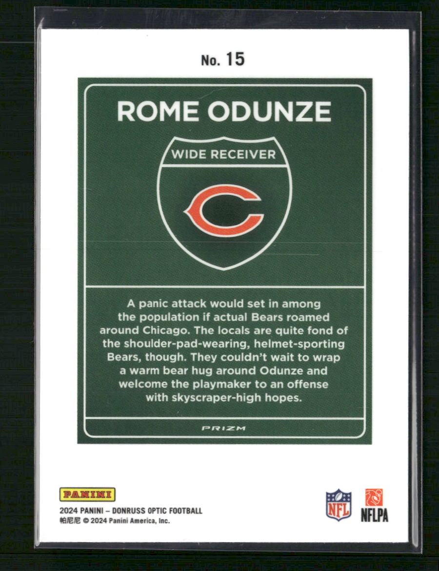 Rome Odunze 2024 Donruss #15 Downtown