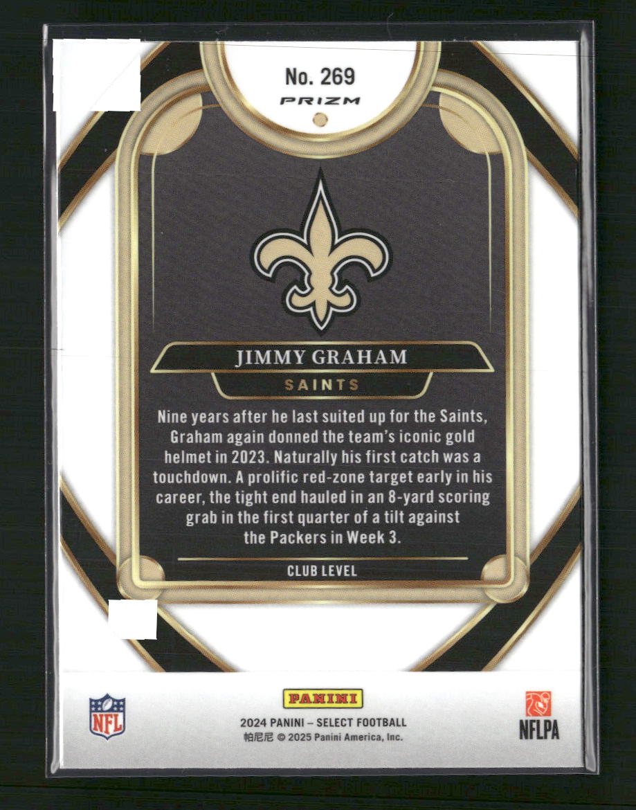 Jimmy Graham 2024 Panini Select #269 Zebra Prizm