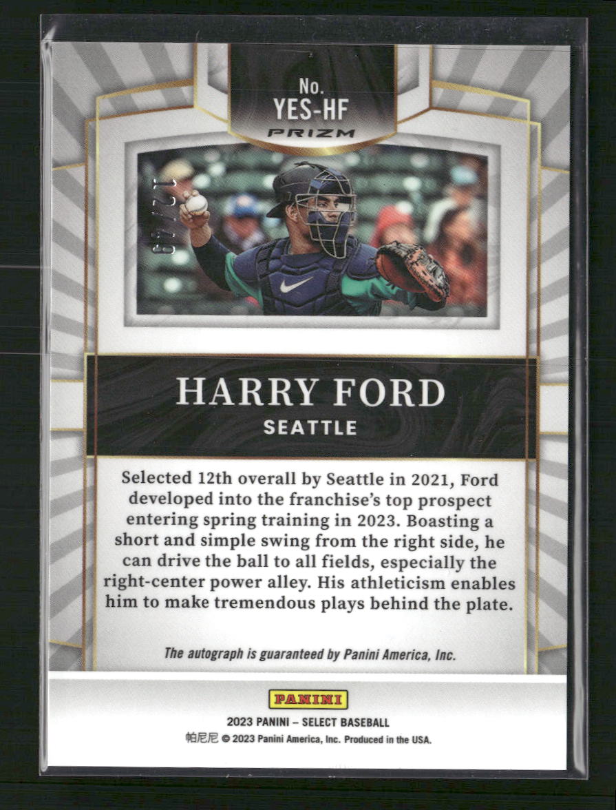 Harry Ford 2023 Panini #YES-HF Youth Explosion Signatures Tri-Color Prizm #/49