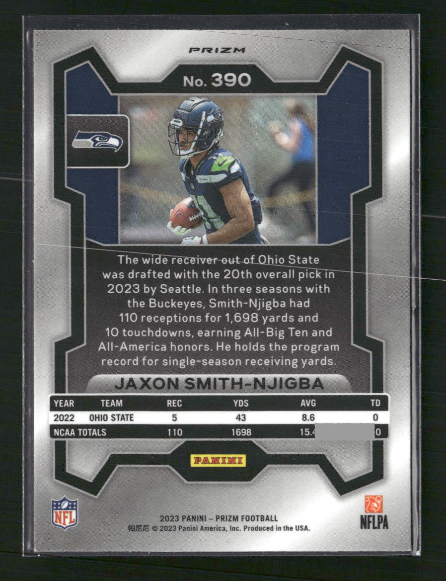 Jaxon Smith-Njigba 2023 Panini Prizm #390 Orange Ice