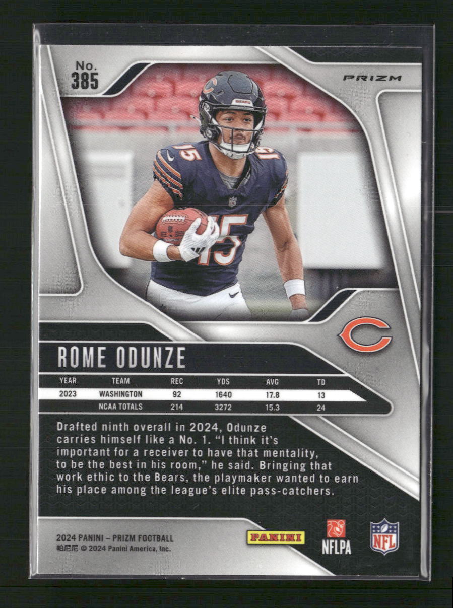 Rome Odunze 2024 Panini Prizm #385 Red