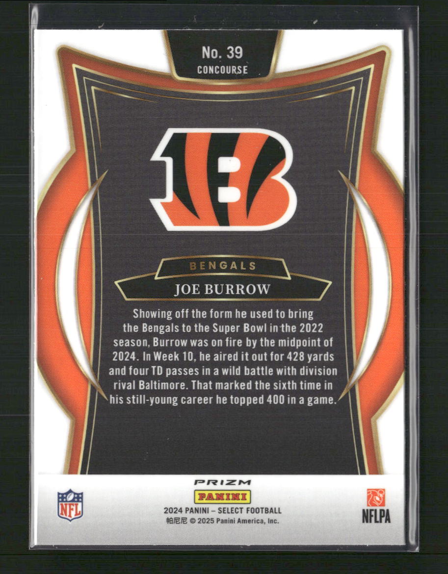 Joe Burrow 2024 Panini Select #39 Disco Prizm