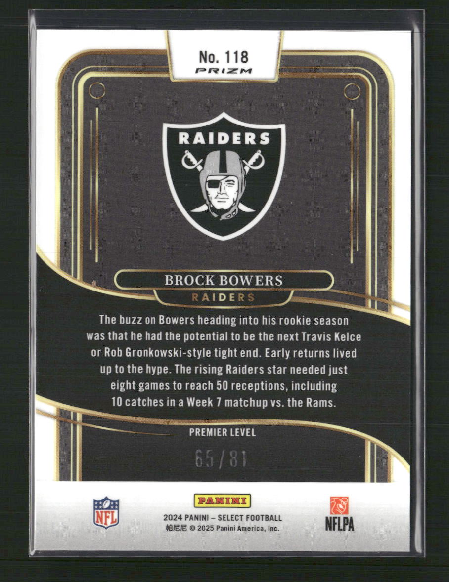 Brock Bowers 2024 Panini Select #118 Dragons scale prizm