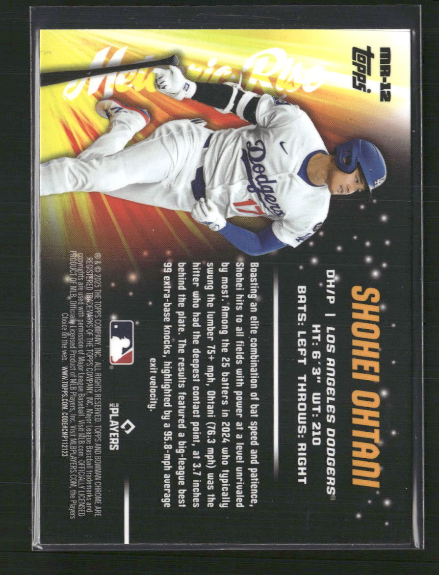 2025 Bowman Chrome Shohei Ohtani #MR-12 Meteoric Rise