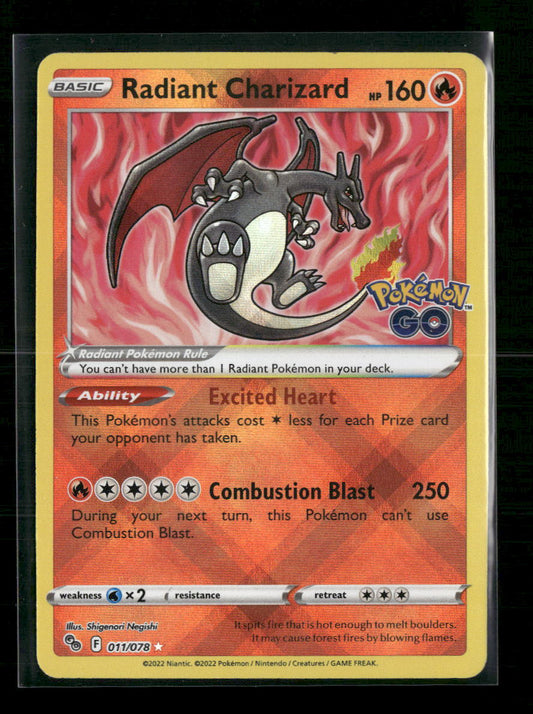 Radiant Charizard Pokemon GO #011/078
