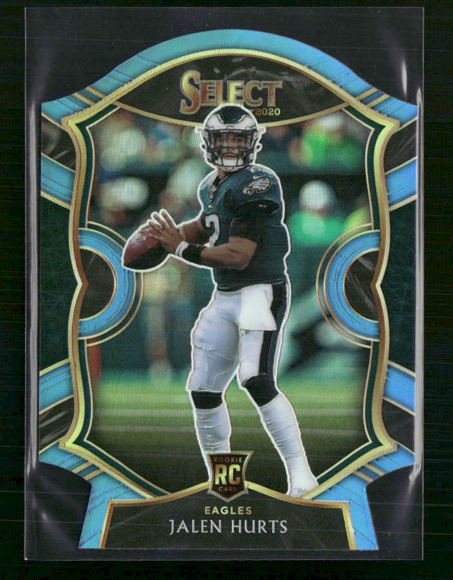 Jalen Hurts 2020 Panini Select #50 Rookie Card Blue Prizm
