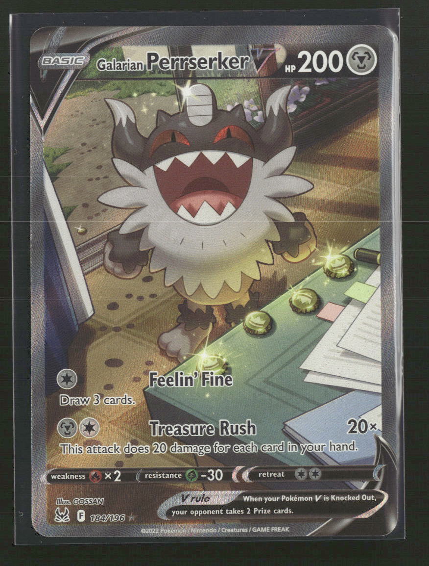 SWSH11: Lost Origin Galarian Perrserker V (Alternate Full Art) #184/196