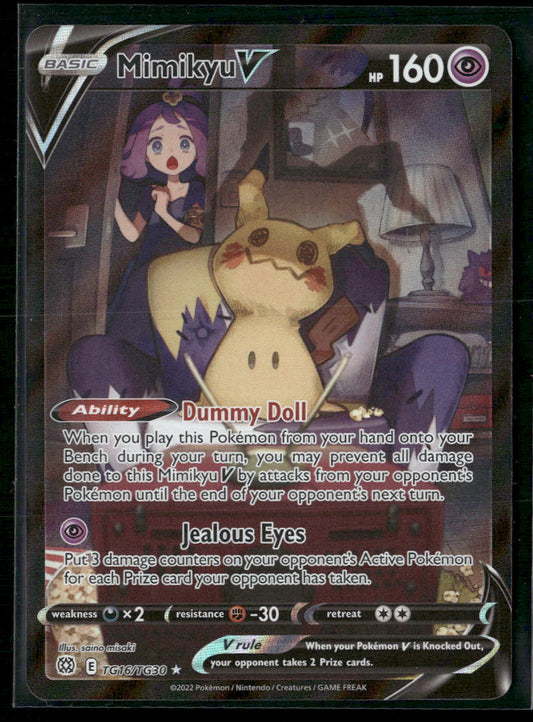 SWSH09: Brilliant Stars Trainer Gallery Mimikyu V #TG16/TG30