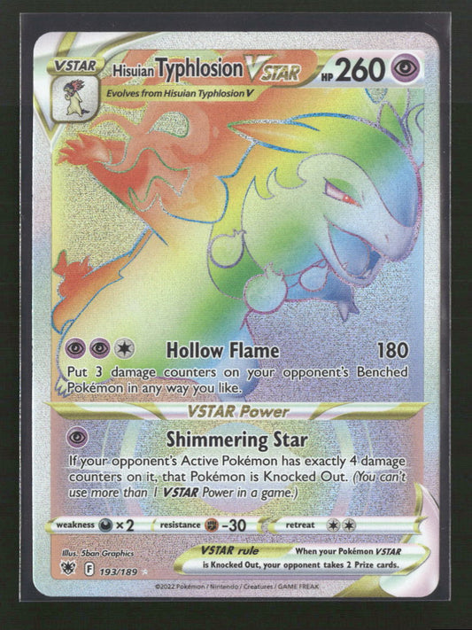 SWSH10: Astral Radiance Hisuian Typhlosion VSTAR (Secret) #193/189
