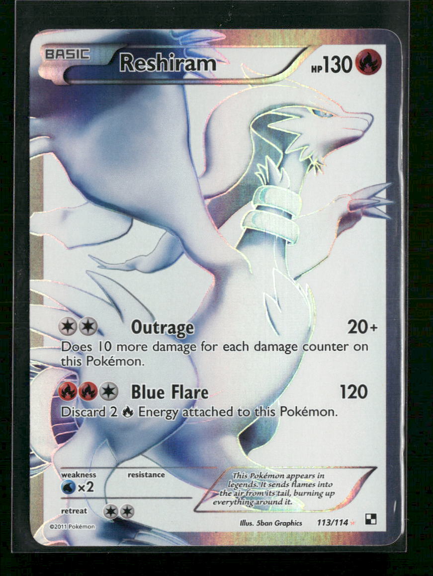 Black and White Reshiram (113 Full Art) #113/114