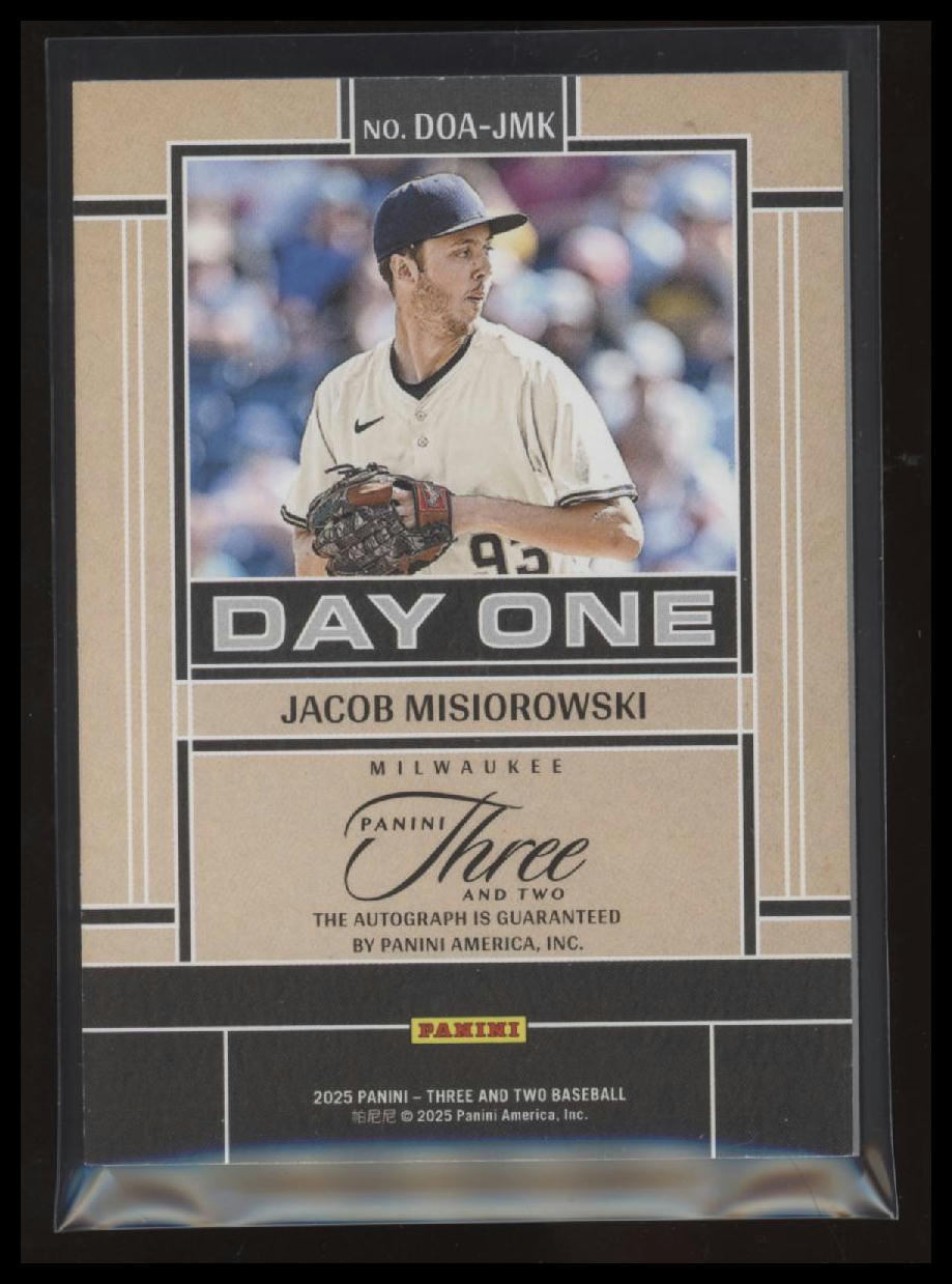 Three and Two Day One #/49 Jacob Misiorowski #DOA-JMK