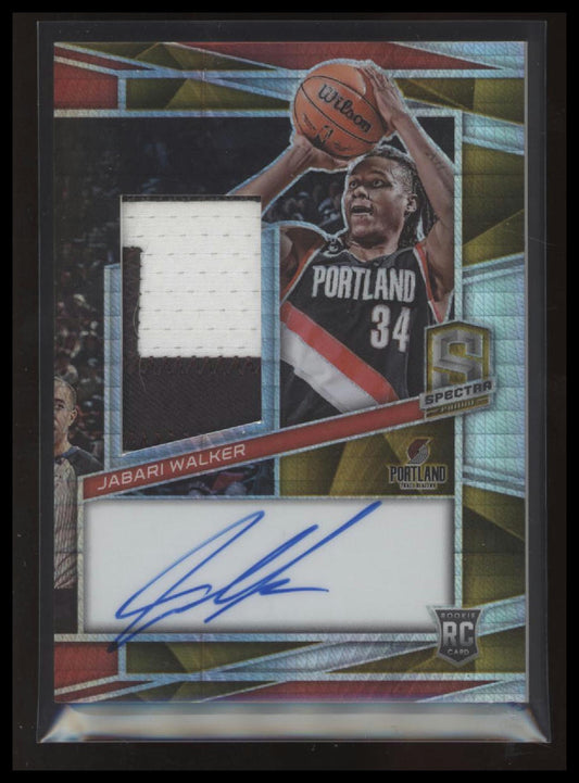 Spectra #/10 Patch Auto Jabari Walker #235