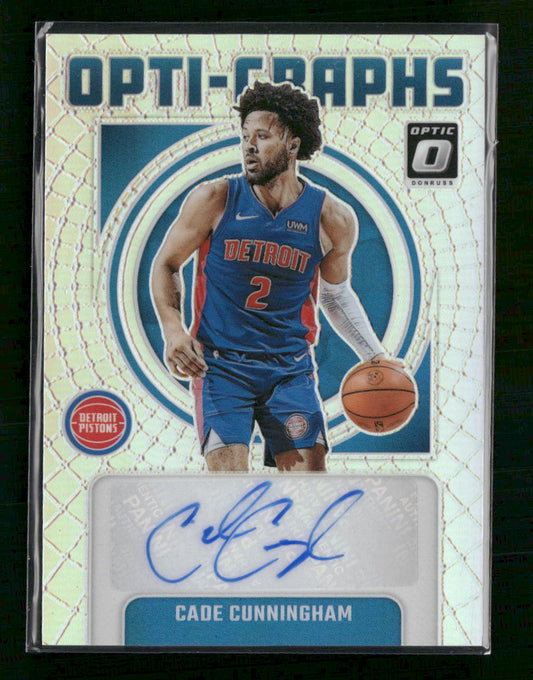 2023-24 Donruss Optic Opti-Graphs Holo #/99 Cade Cunningham Auto #OG-CAD