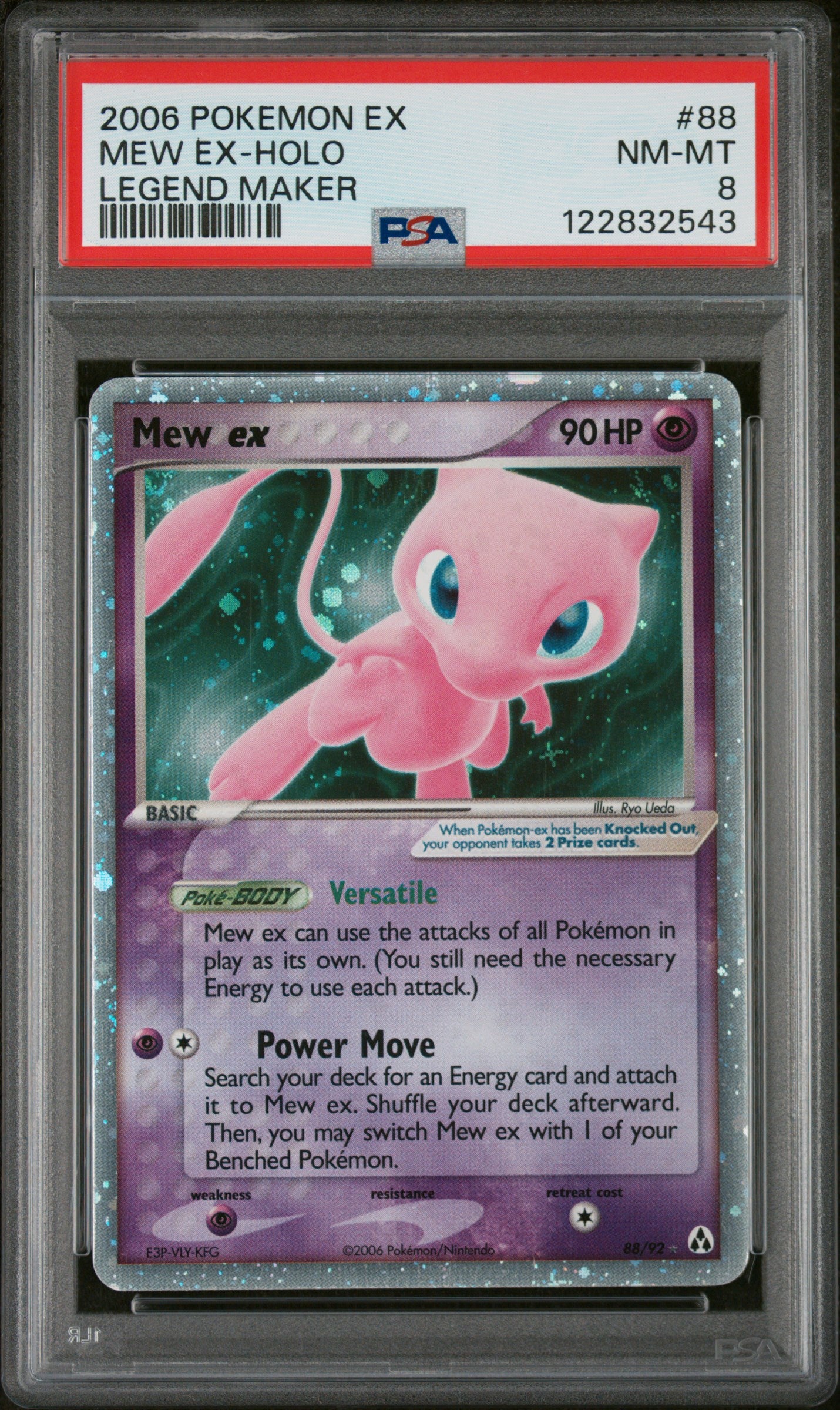 2006 Pokemon Ex Legend Maker Legend Maker Mew Ex-Holo 8 PSA #88
