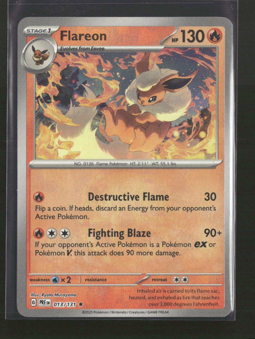 SV: Prismatic Evolutions Flareon (Master Ball Pattern) #013/131